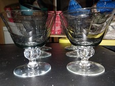 Champagne Coupe Glasses Saucer Sherbet Swedish Gulli Ingrid Smoked Gray Set (6)