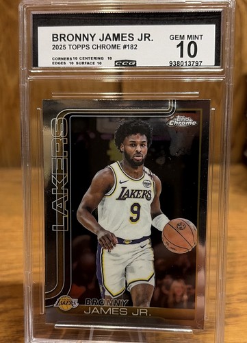 Bronny James – 2025-26 Topps Chrome Basketball · Base Cards #182 Bronny James Jr.