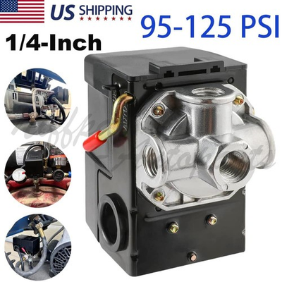 #ad Universal 4 Port Air Compressor Pressure Switch Replacement Control NPT1 4 $12.59