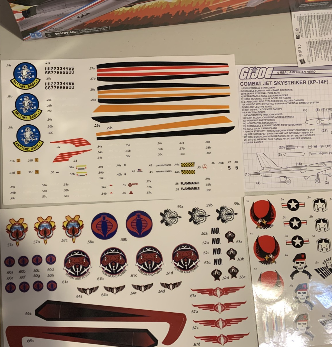 G.I. Joe HasLab Skystriker (NO Figures Included) XP-14F Never