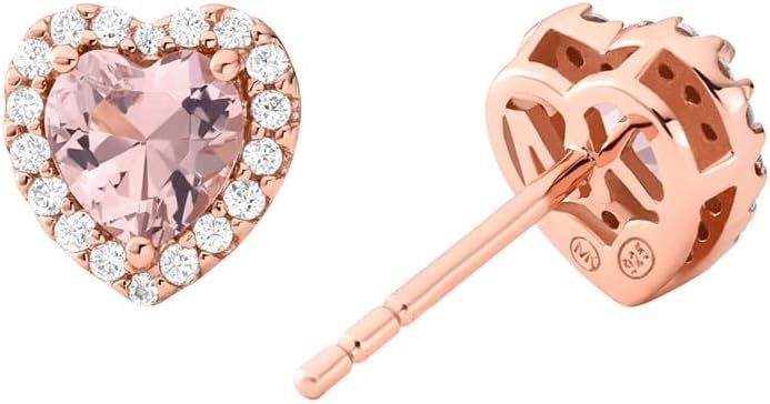 Michael Kors Ladies Premium Rose Gold Plated Heart Stud Earrings MKC1519A2791 thumbnail 3