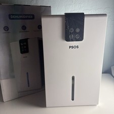PSOS Dehumidifier 118oz 1000sqft Auto Shut Off 7 Colors LED Quiet White
