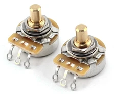 2x TAOT Custom CTS 250K Pot 1/4” Short Solid Shaft Audio Taper Vintage Dis