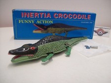 Blechspielzeug "Krokodil", Intertia Crocodile, Aufziehwerk, China, OVP