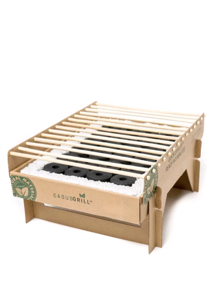Pack 2 CasusGrill Biodegradable Eco-Friendly 60 Minutes Flameless Instant Grill