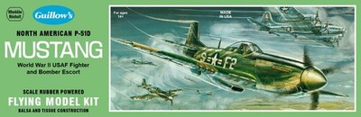 Guillow's North American P-51D Mustang Balsa Wood Model Airplane Kit GUI-905