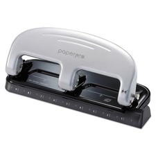 Bostitch Office EZ Squeeze 3-Hole Punch, 20 Sheet 20 Black, Silver
