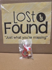 Nintendo Super Mario Figure Toad Red Clip Keychain 2008 *SEE PICS 