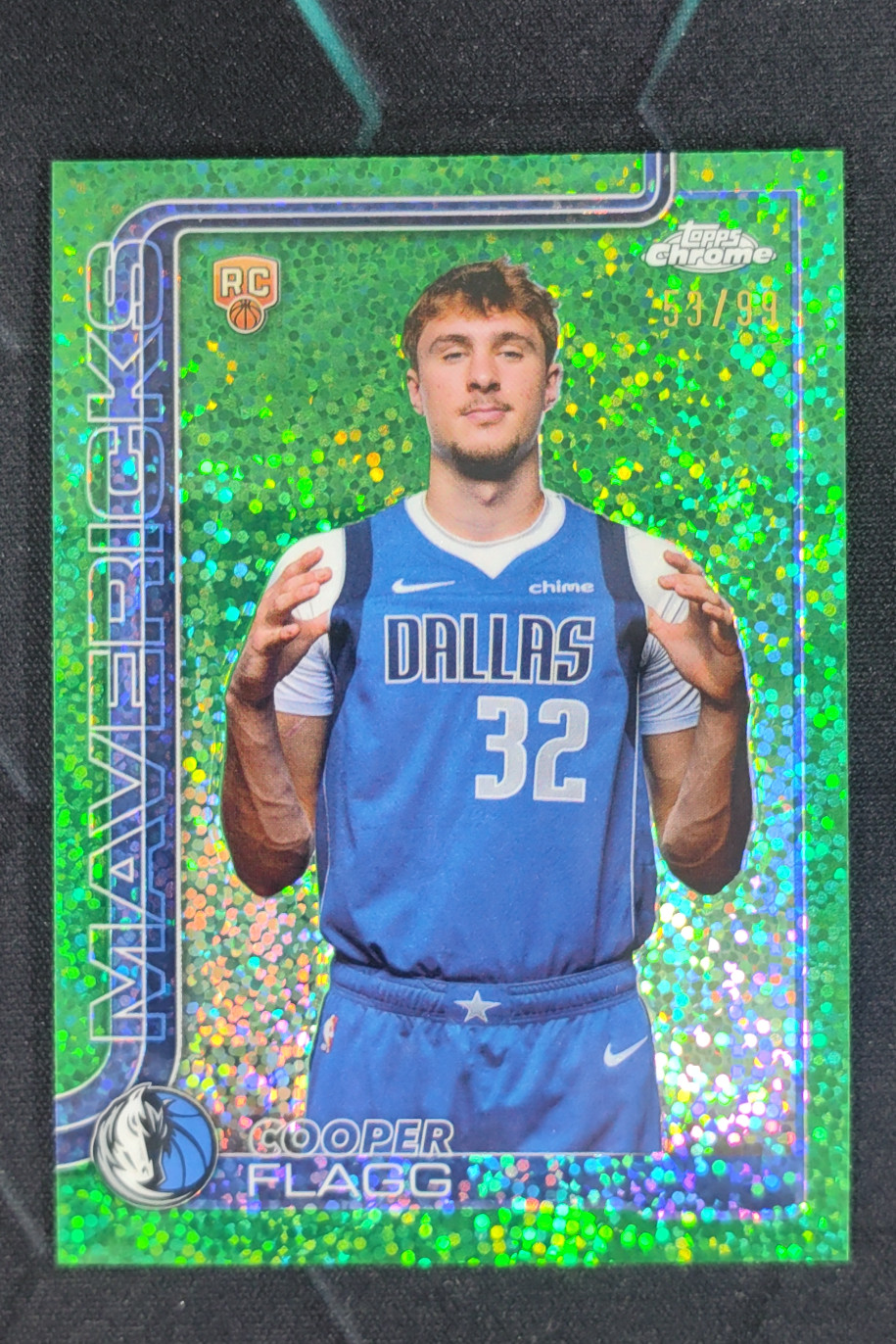 2025-26 Topps Chrome Cooper Flagg Green Speckle Variation RC Rookie /99 #251