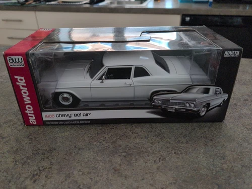 1966 Chevy Bel Air 1/18 Scale Diecast Car Limited Edition Auto World New In Box