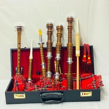 Brand New Scottish Bagpipe Full Set Silver Mounts/ with Tutor book
