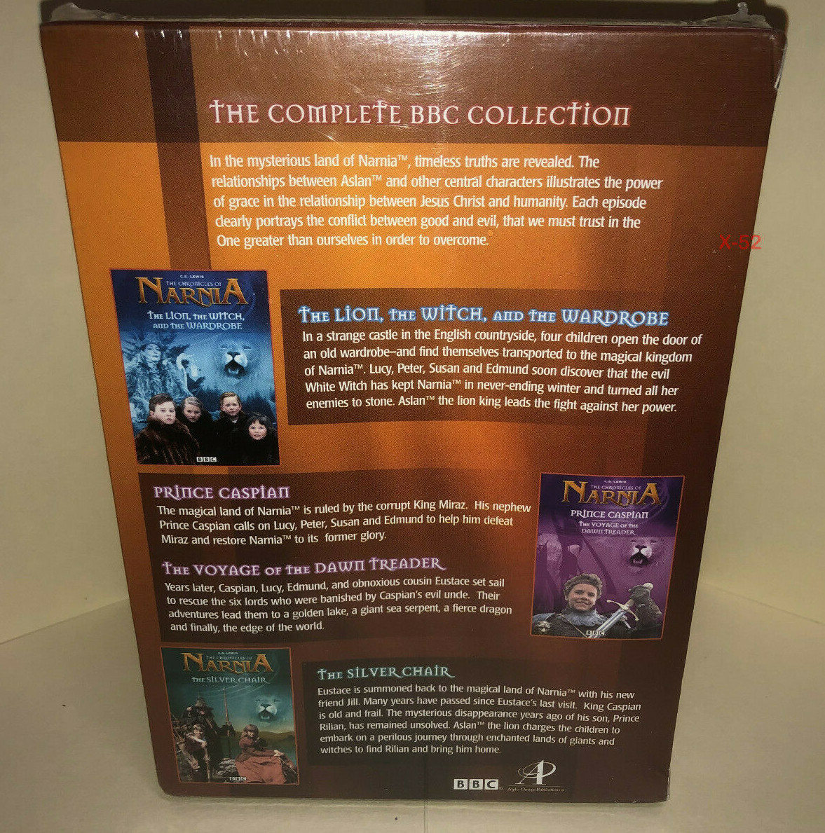 Chronicles of Narnia BBC 3 pack DVD box Lion Witch Wardrobe Prince