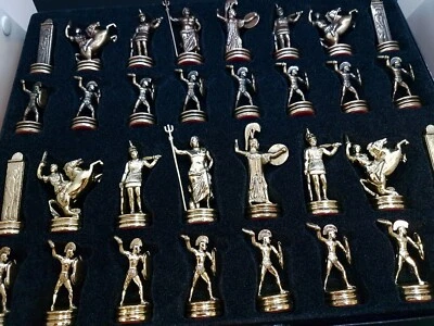 Schachfiguren Poseidon Athena Spielfiguren Schach Spielsteinen Manopoulos