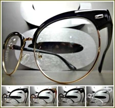 Men Women CLASSIC VINTAGE RETRO Style Clear Lens EYE GLASSES Large Fashion Frame