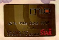 BANKFIRST Star, MIO Now ( 2004 ) ATM Card ( $0 - EXPIRED )