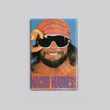 MACHO MAN RANDY SAVAGE - 2"x3" FRIDGE MAGNET (vintage wrestling poster madness)