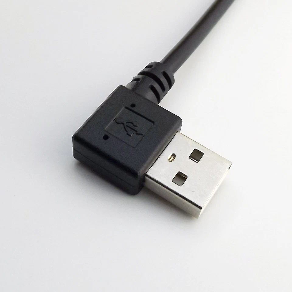 USB 2.0 Type A Male To USB-C 3.1 Left Angle Data Charger Lead Adapter Cable 25cm - Image 3 of 4