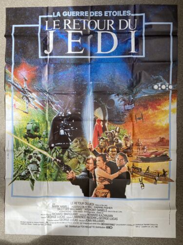 Star Wars Vintage Affiche Française Le Retour Du Jedi original poster - Foto 1 di 1