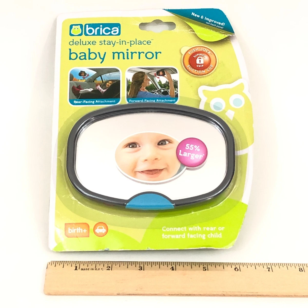 Brica stay top in place mirror