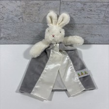 Bunnies By The Bay Best Friends Indeed Gray Satin Baby Lovey Security Blanket