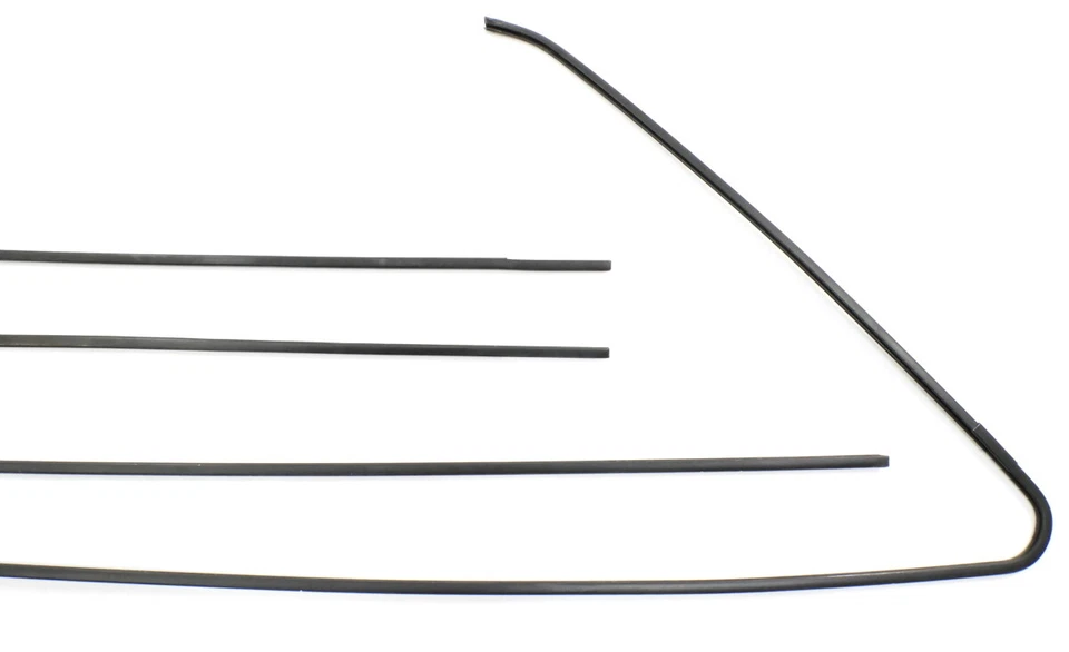 Door Window Trim Metal Molding Set 80-93 VW Rabbit Convertible Cabriolet MK1 - Image 3 of 4