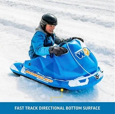 WOW Sports Snow Tube 1 Person Sled w Stabilizing Handles Kids Adults NIB Bobsled