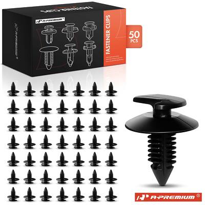 A-Premium 50Pcs 8mm Nylon Door Trim Panel Clip Retainer for GM Jeep Wrangler AMC