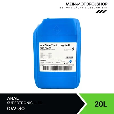Olio motore Aral SuperTronic LL III/3 0W-30 VW Mercedes BMW 20 litri