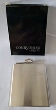 COURVOISIER COGNAC Promotional Boxed Stainless Steel 6oz “Earn It” Hip Flask #2