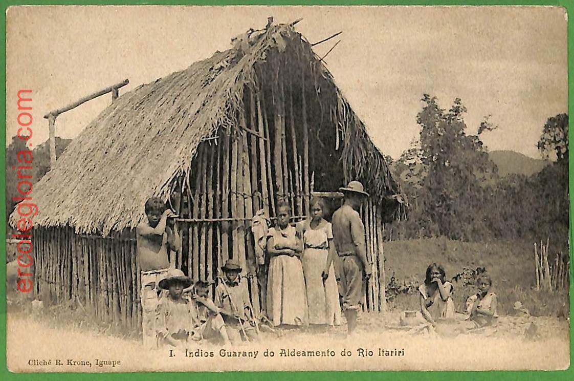 ah2771 - BRAZIL - VINTAGE POSTCARD Postal Antigua - Indios ETHNIC