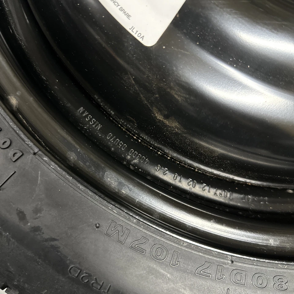 2009 - 11 2013  INFINITI G37 SPARE TIRE WHEEL DONUT 145/80/17 17" RIM Light Used - Image 3 of 4