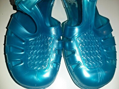 Υ2Κ True Vintage 70s blue Kids Summer Shoe Sandal Sea jelly number 33-34  europe UK