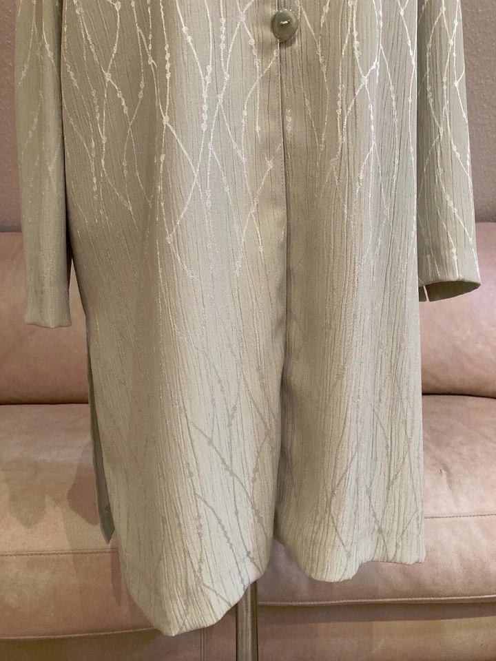 MEICO LINEA Zeitlos schöner Damen Blusen Blazer 42 Hell Grün Langarm Kragen - Bild 3 von 4