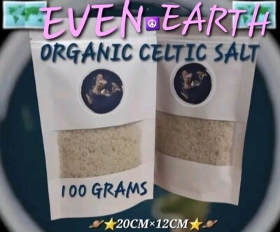 EvenEarth Premium Bio Keltisches Meersalz 100 Gramm Druckverschlussbeutel wiederverschließbar 
