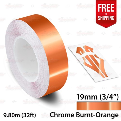 CHROME BURNT-ORANGE PIN STRIPE Car Striping TAPE Decal Adhesive Vinyl Sticker - Bild 20 von 27
