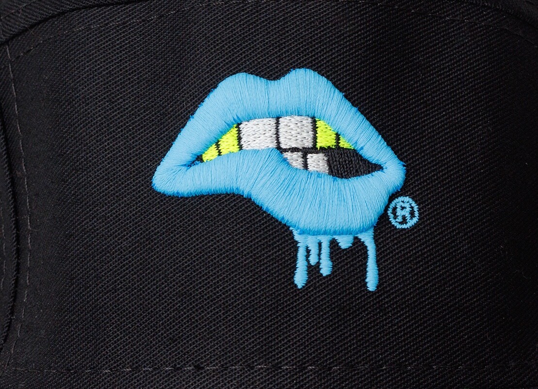 Dripping Lips Womens Embroidered Hat Cap Flirt EDM Biting Lip