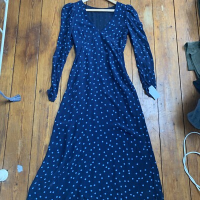 zara blue polka dot midi dress Blue Zara Polka Dot Dress for Sale up to 90% Off: Poshmark