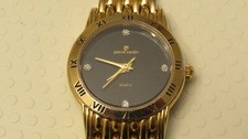 Women's Pierre Cardin Wrist Quartz Watch Gold Tone - Works Great w/ New Battery