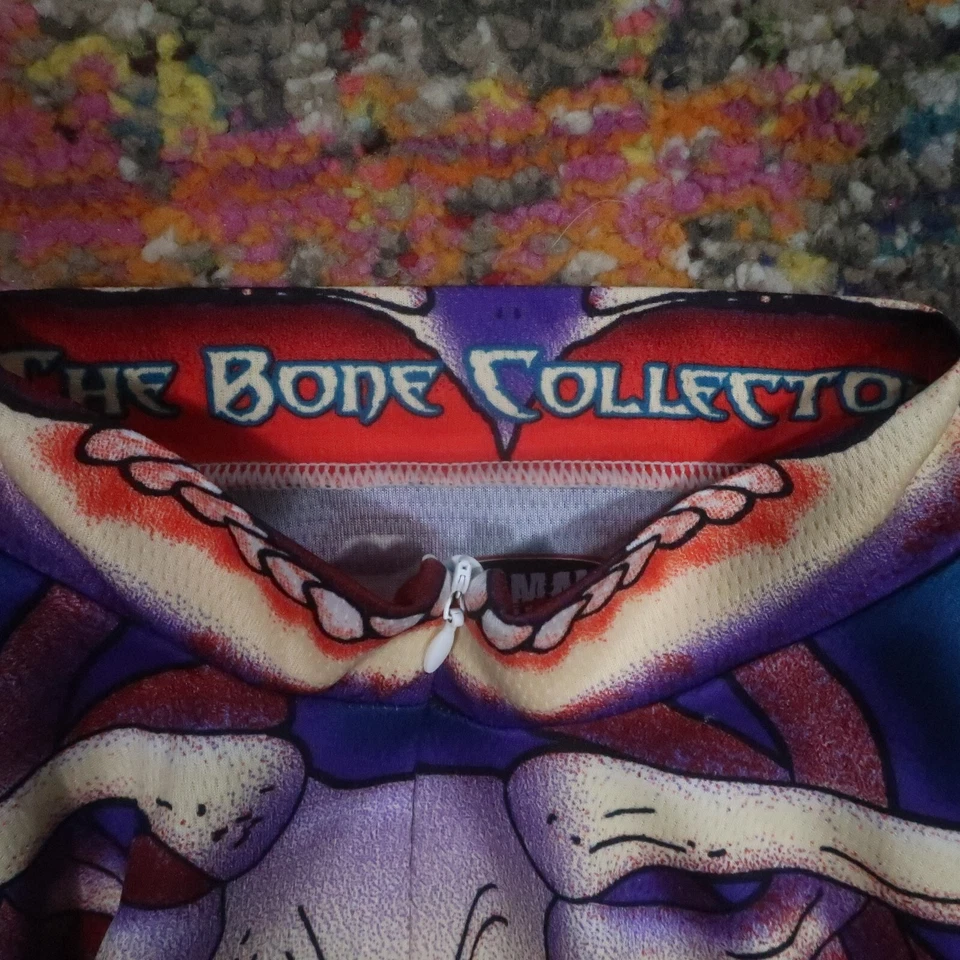 Camiseta deportiva de ciclismo Primal de colección coleccionista de huesos adulto L cremallera completa gráfico esqueleto EE. UU. Foto 4 de 4