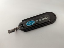 Subaru Carbon Fibre & Leather Keyrings New
