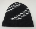 Givenchy Unisex Houndstooth Logo Wool Blend Beanie Black White — photo 2