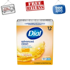 Dial Antibacterial Deodorant Bar Soap, Advanced Clean, Gold Scent, 4 oz, 12 Bars