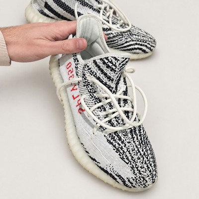 Adidas Yeezy Boost 350 V2 Zebra Weiß/Schwarz/Rot CP9654 EU 45 1/3