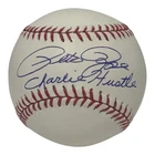 Pete Rose Signed Autographed ROMLB Baseball w/ Charlie Hustle Insc. LEAF COA