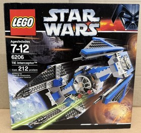 LEGO Star Wars 6206 TIE Interceptor 1 Minifigure 212 Pieces With Box Pre-Owned