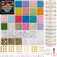 Perlen Set FüR ArmbäNder Glas- Und Holzperlen Zum Diy Schmuckhandwerk Kreativset