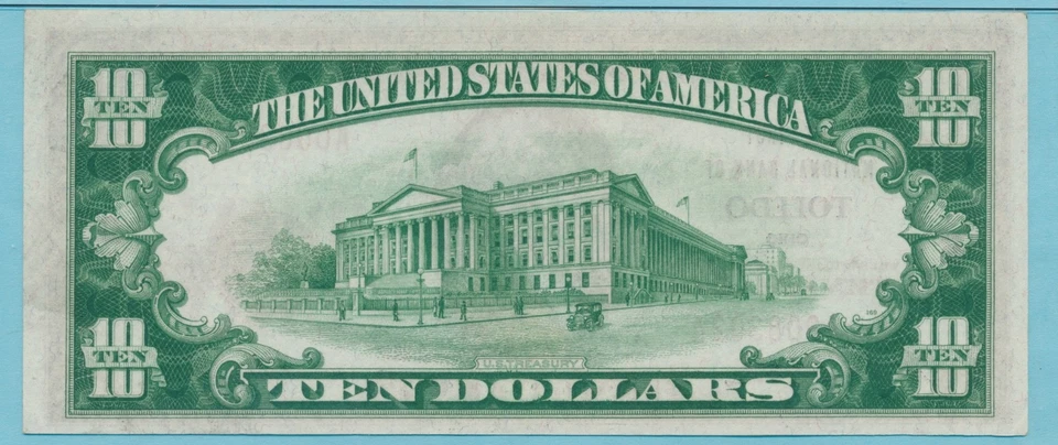 Toledo OHIO Charter 91 First Nat'l Bank Toledo $10 29-1 CU-64(PMG)  EPQ Ch Unc - Image 4 of 4
