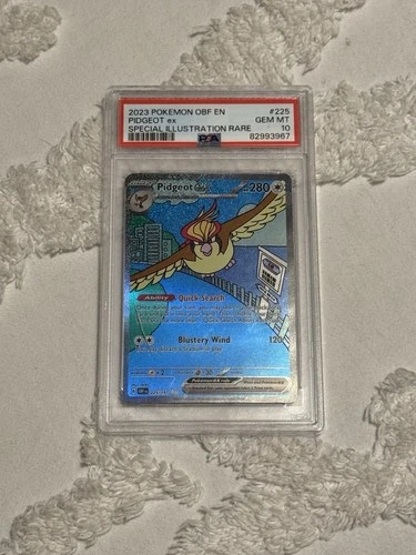 Pidgeot EX 225/197 Special Illustration PSA 10 Obsidian Flames SMALL SLAB CRACK