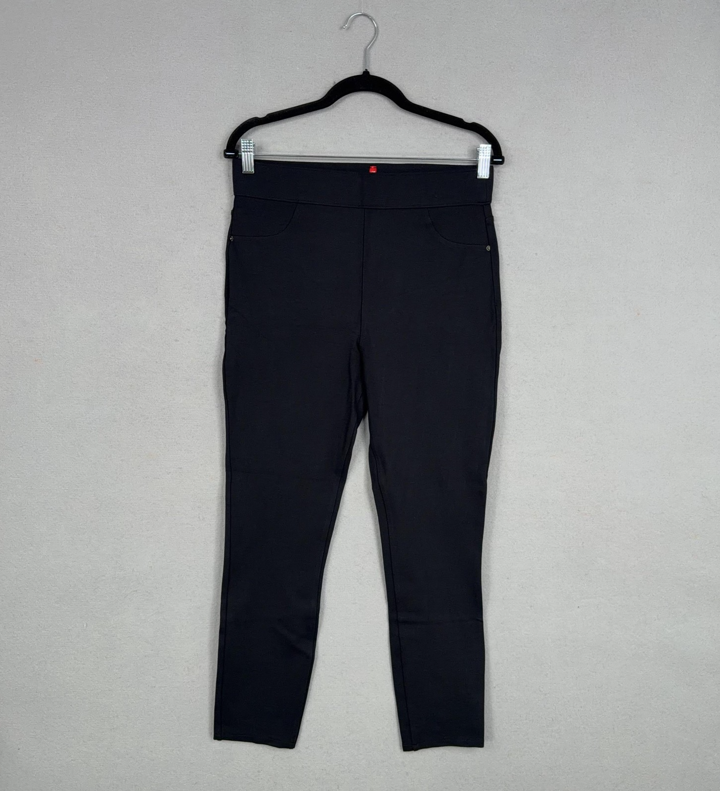 Spanx Pants Womens Large Black High Rise Pull On Ponte Skinny Stretch Leggings