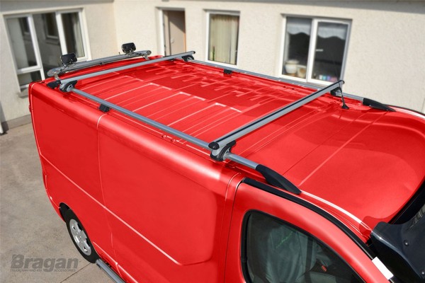 Silber DachträGer Reling + QuerträGer FüR Vw Transporter T5 Caravelle 2004-2015-image